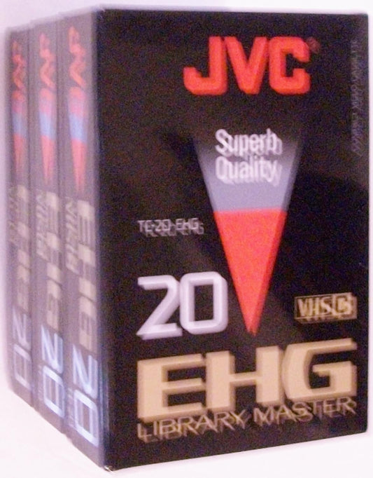 JVC EHG 20 VHS-C Library Master Compact Cassette (3 Pack)