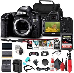 Canon 0581C002 EOS 5DS DSLR Camera (Body Only) Renewed Bundle