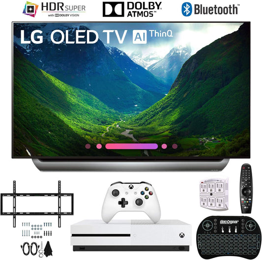 LG E21LGOLED55C8PUA 55" OLED 4K AI TV Bundle - Xbox One S & Mount