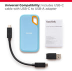 SanDisk SDSSDE61-4T00-G25B 4TB Extreme Portable SSD Sky Blue