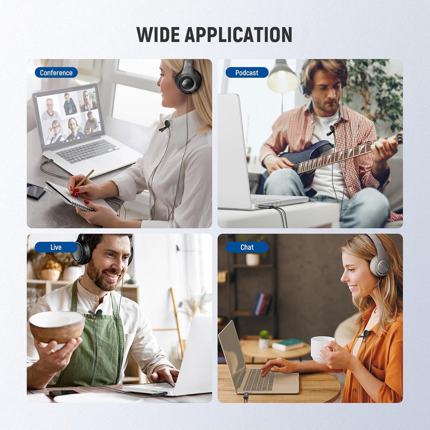 Neewer 21000134 USB Lapel Microphone with Monitoring