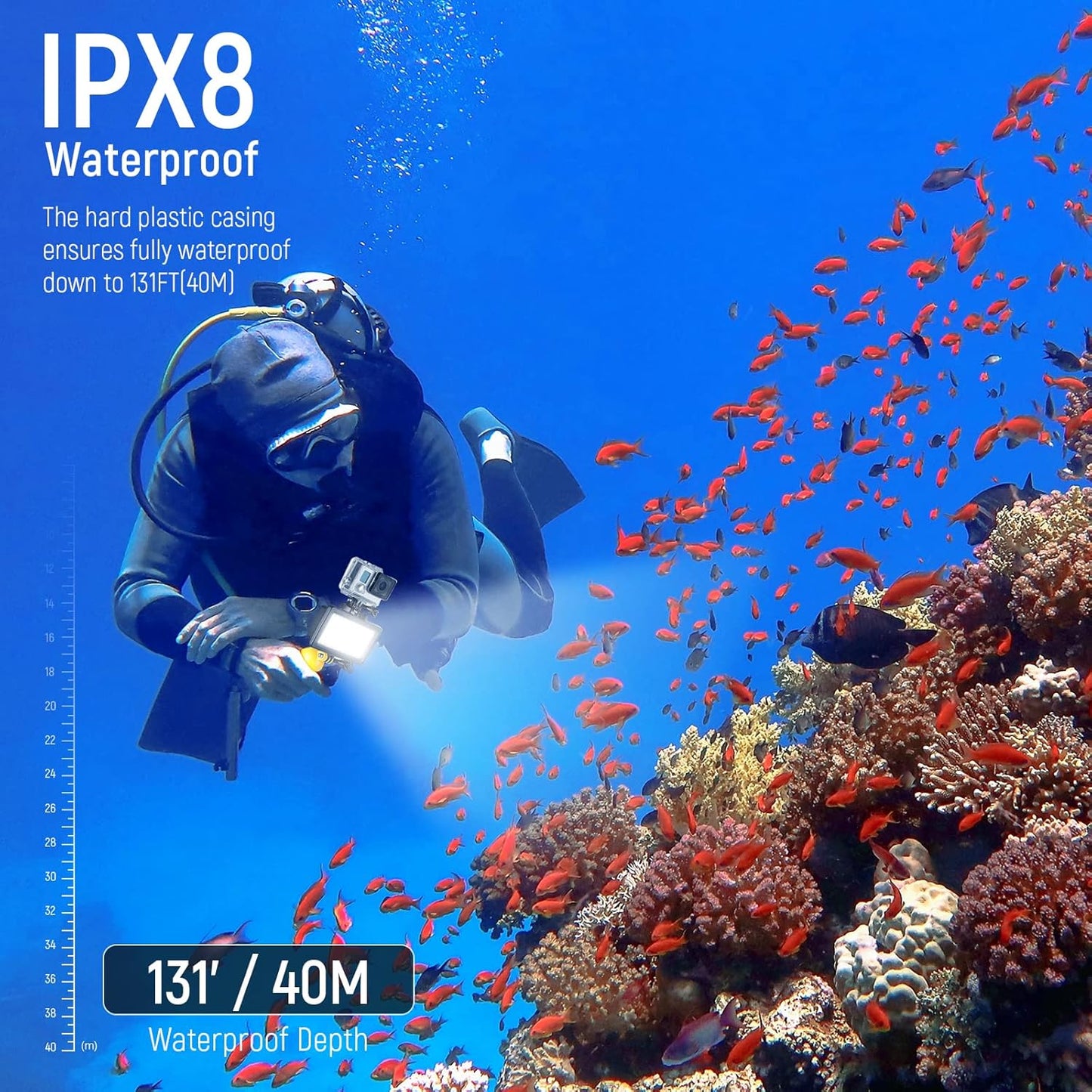 Neewer 10101017 RGB Underwater Diving Light