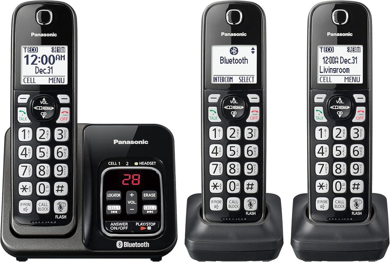 Panasonic KX-TGD663M Cordless Phone 3 Handsets Bluetooth — main product image