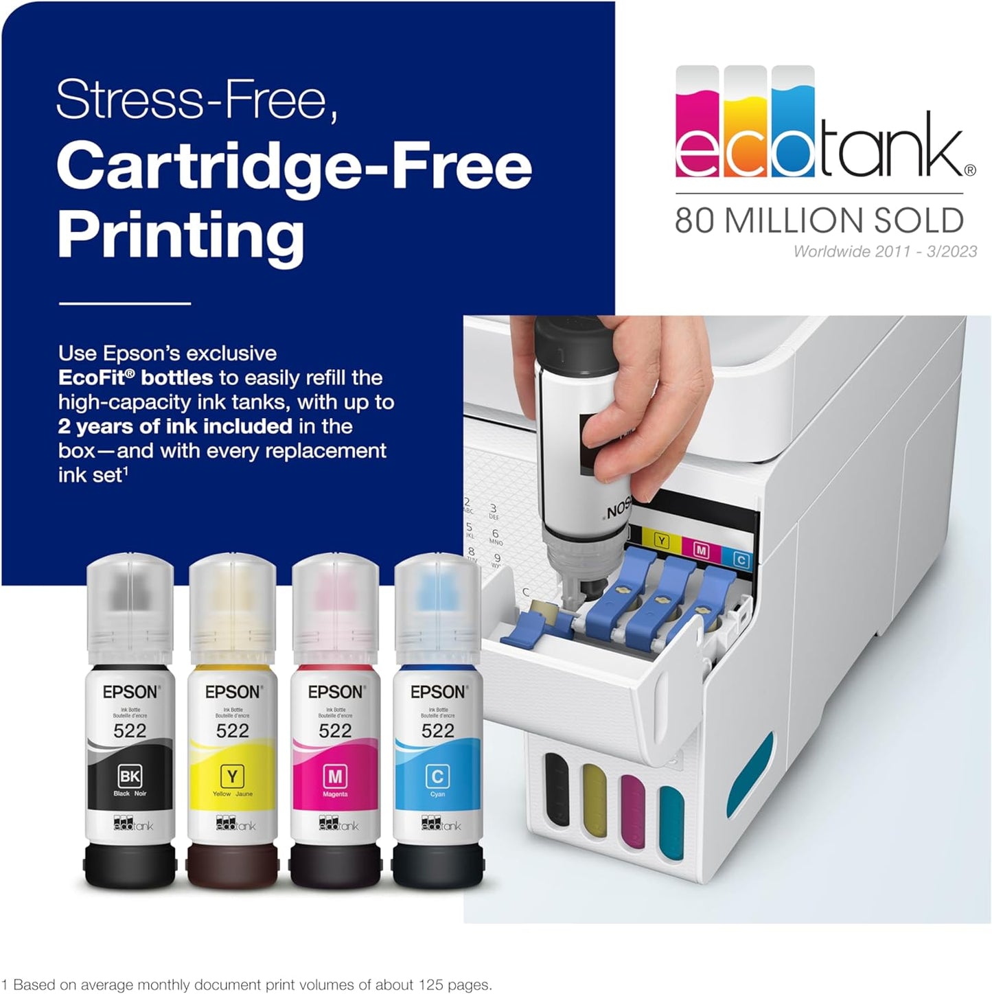 Epson C11CJ65201 EcoTank ET-4800 Wireless All-in-One Printer