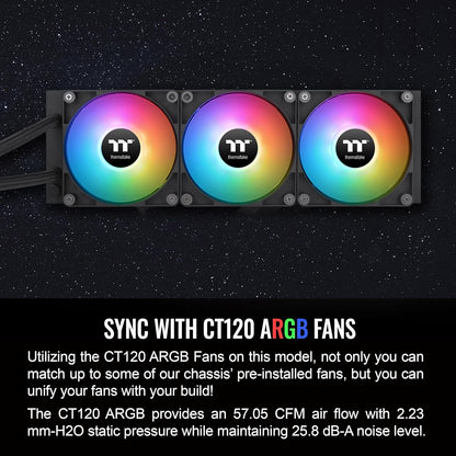 Thermaltake CLW362PL12SWA TH360 ARGB CPU Liquid Cooler