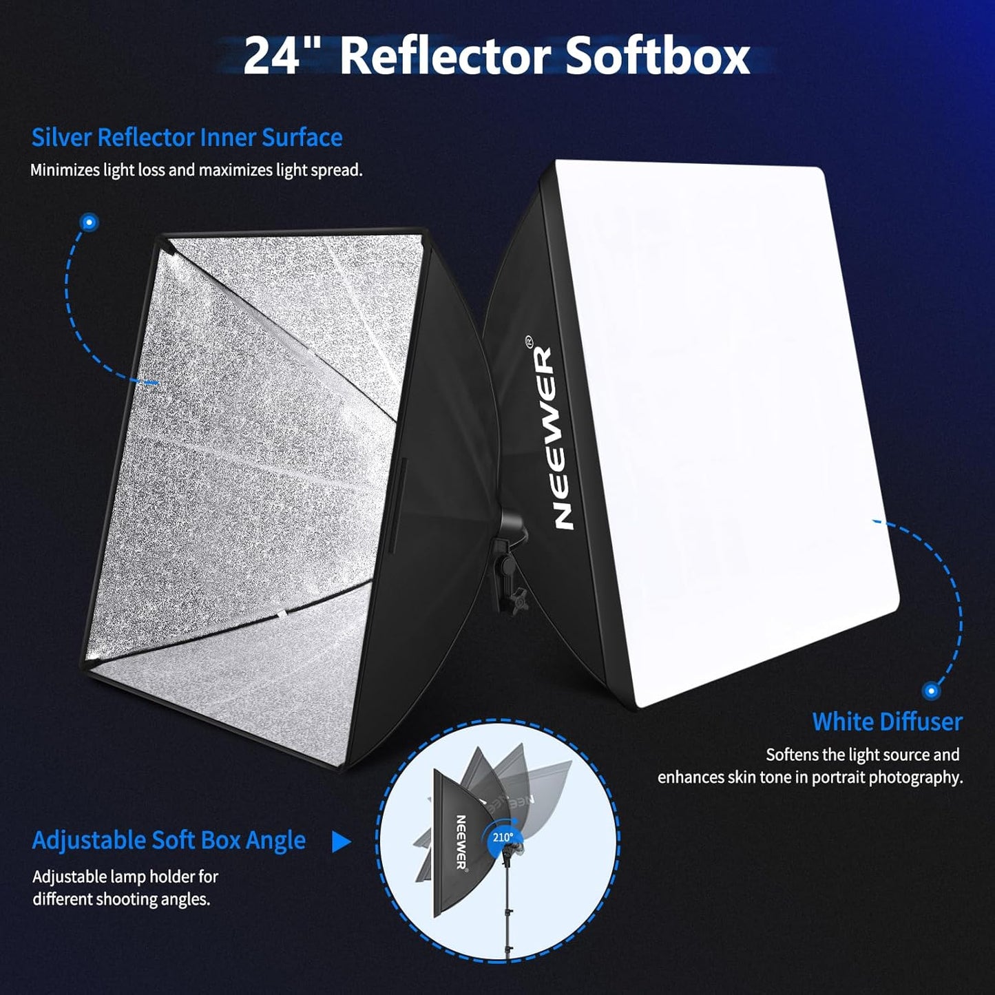 Neewer FBA_10086175 Photography Lighting Kit - Backdrops - Softbox - LED - Studio