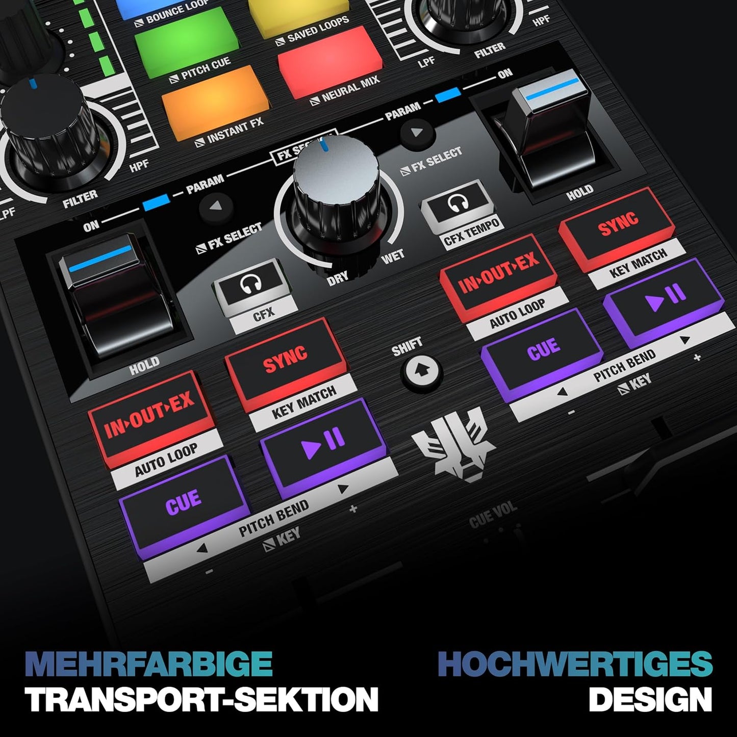 Reloop 246959 Mixtour Pro Ultra-Portable 4-Deck DJ Controller
