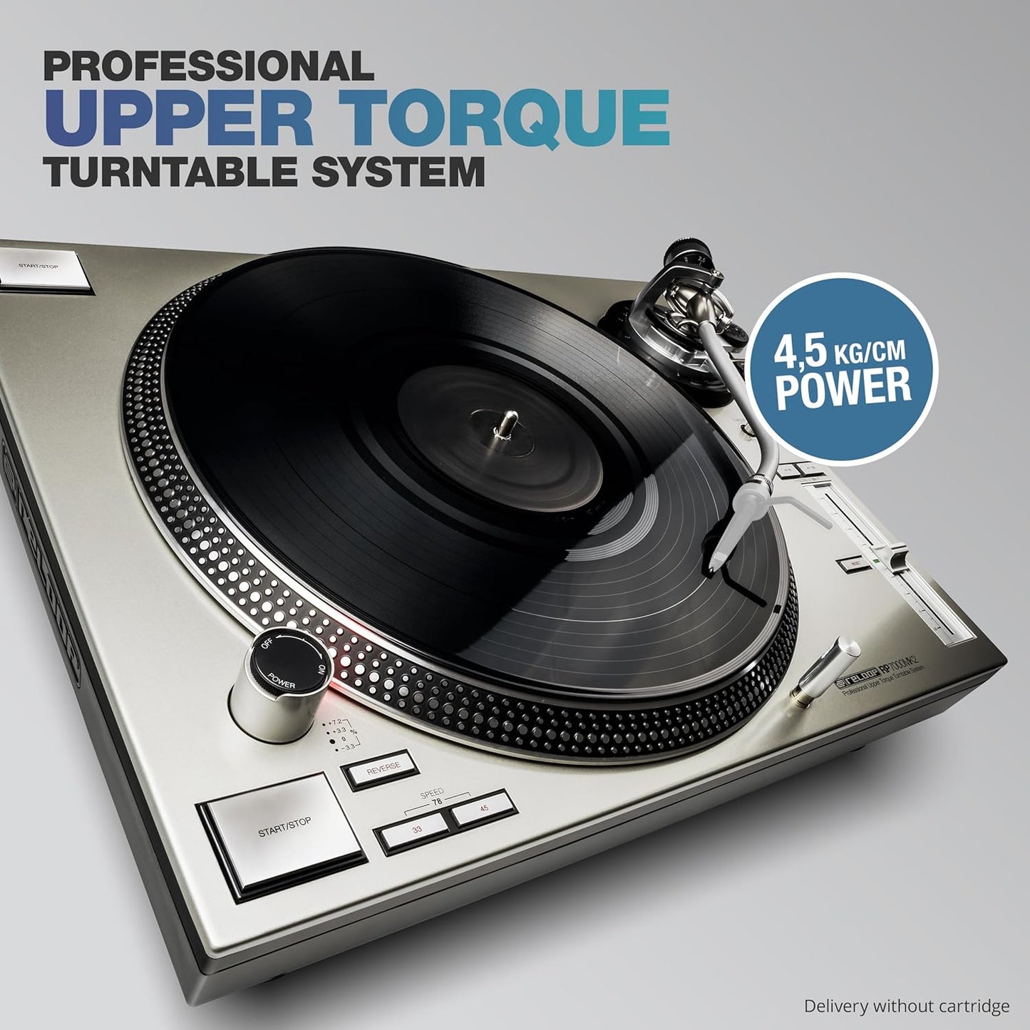 Reloop AMS-RP-7000-MK2-SLV Professional Direct Drive Turntable