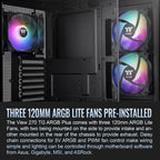 Thermaltake CA-1Y7-00M1WN-01 View 270 ARGB Mid-Tower Case