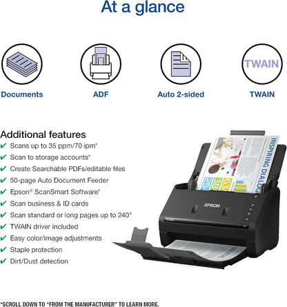 Epson ES-400 II Color Duplex Desktop Document Scanner