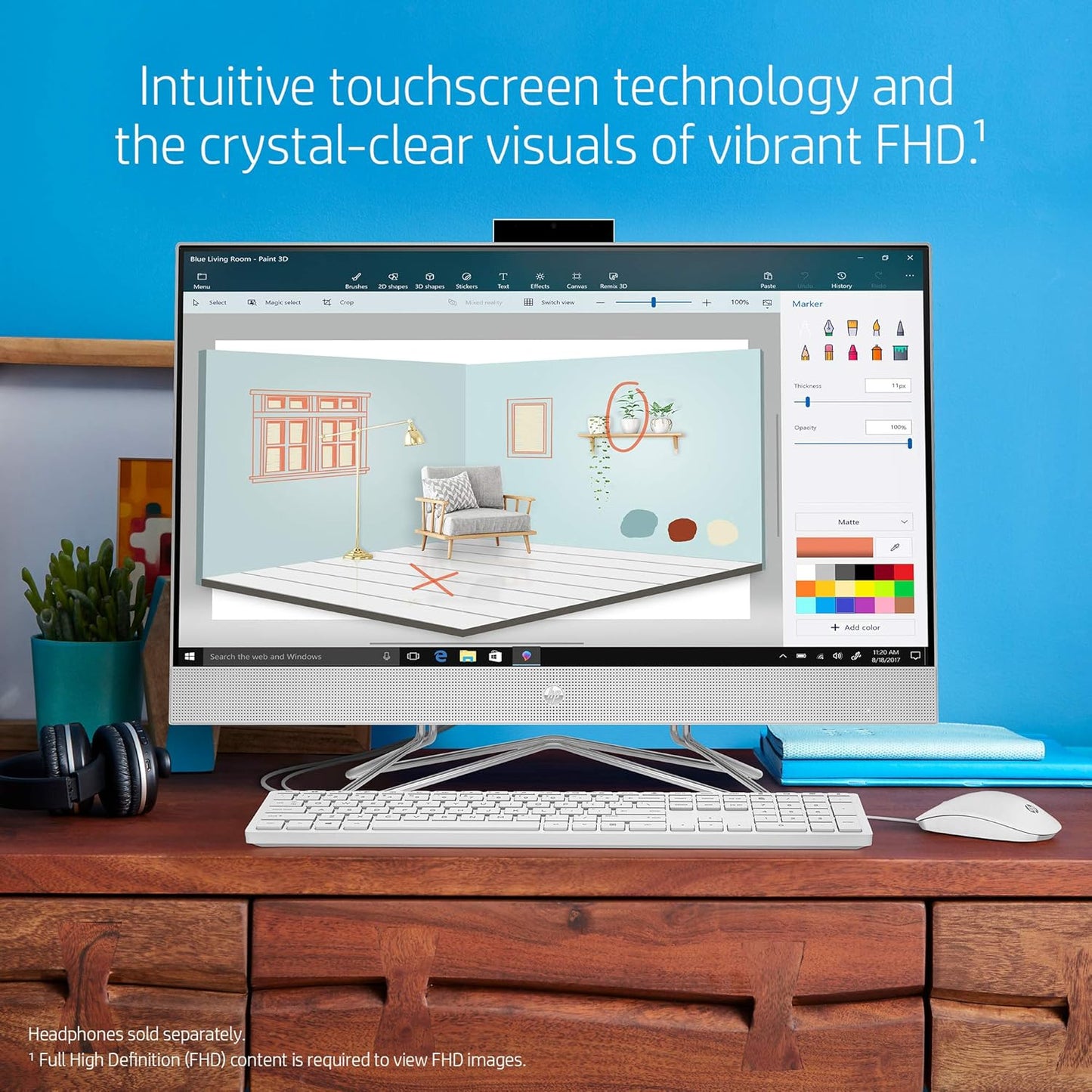 HP 27-dp0160 All-in-One Desktop Ryzen 5 16GB 512GB SSD