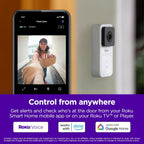 Roku DS10005 Video Doorbell - Wired, 1080p, Motion Detection, 2-Way Audio