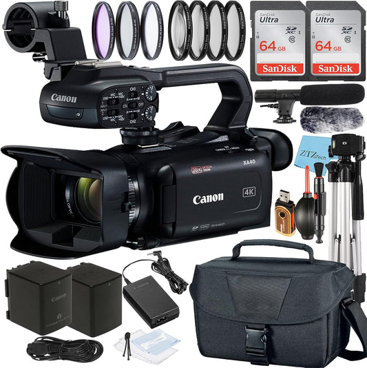 Canon XA40 UHD 4K Camcorder Bundle Memory Card