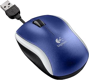 Logitech 910-001831 Corded Mouse M125 (Blue)