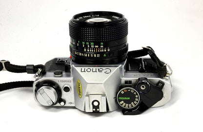 Canon AE-1 Program 35mm Film Camera w/ 50mm Lens