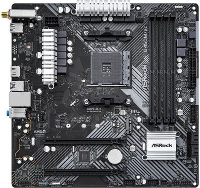 ASRock B450M/AC R2.0 AM4 Micro ATX Motherboard