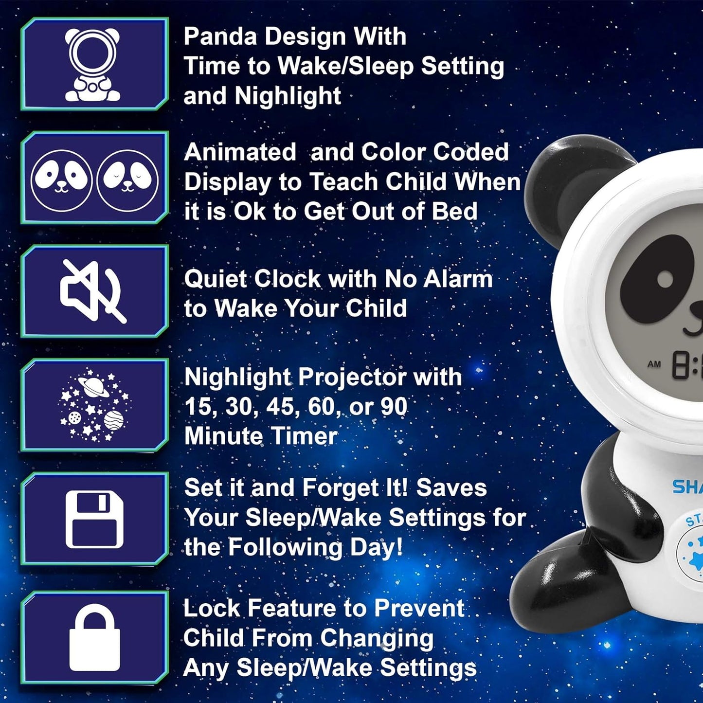 Sharp SPC084P Ready to Wake Bear Sleep Trainer Clock