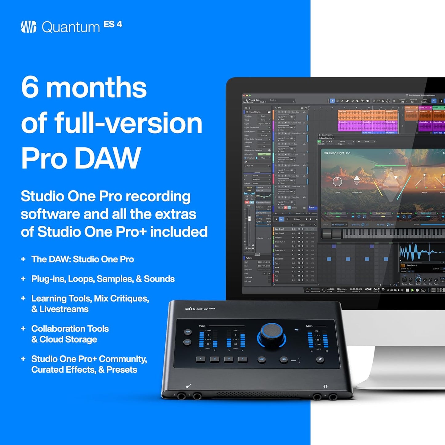 PreSonus Quantum ES4 4x4 USB-C Audio Interface