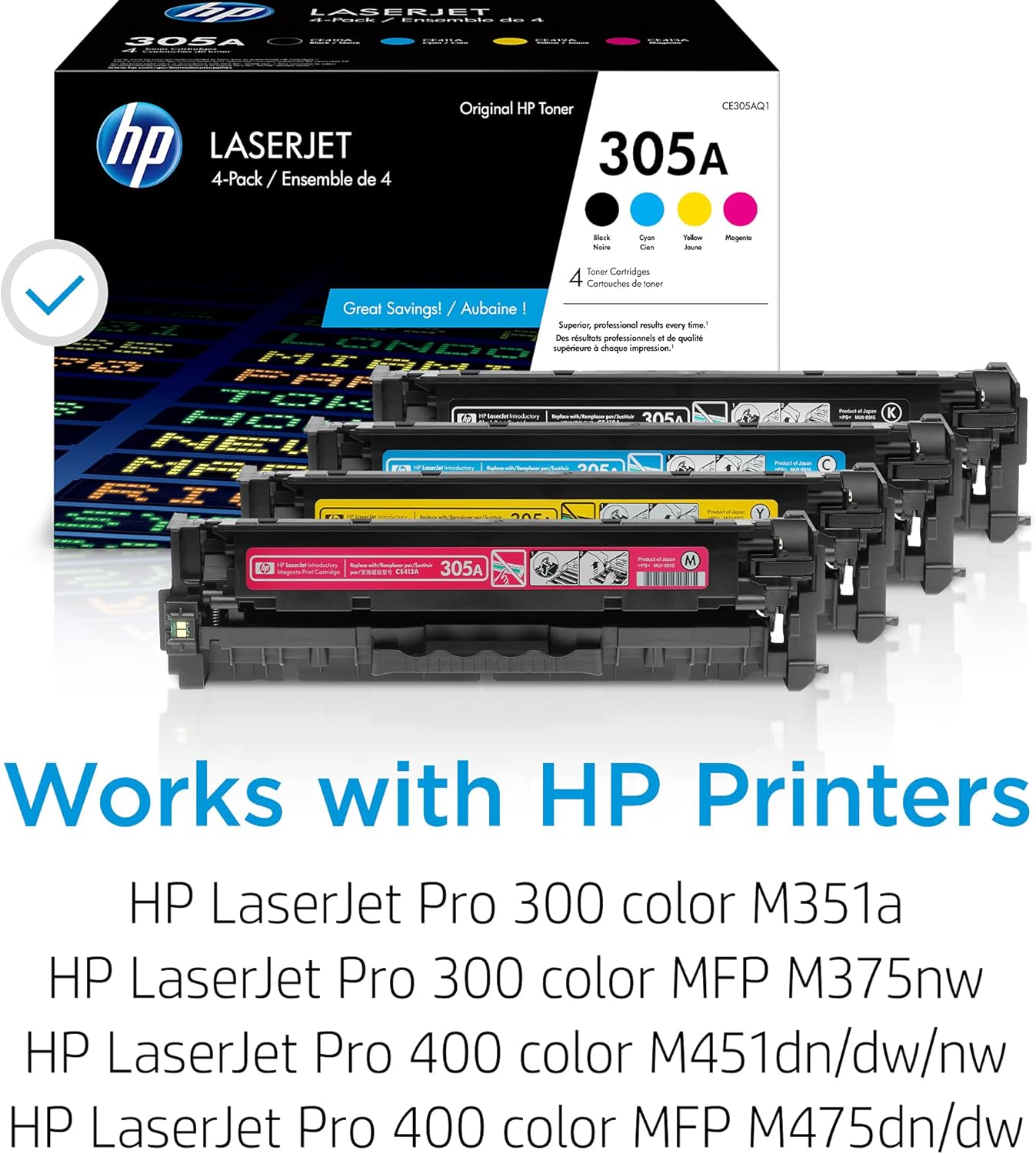 HP CE305AQ1 LaserJet Pro Toner Cartridge 4-Pack