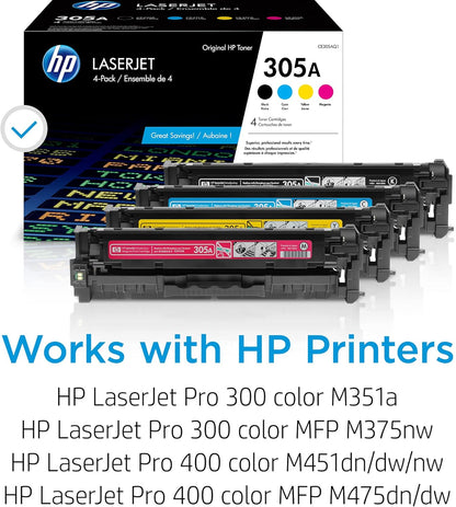 HP CE305AQ1 LaserJet Pro Toner Cartridge 4-Pack