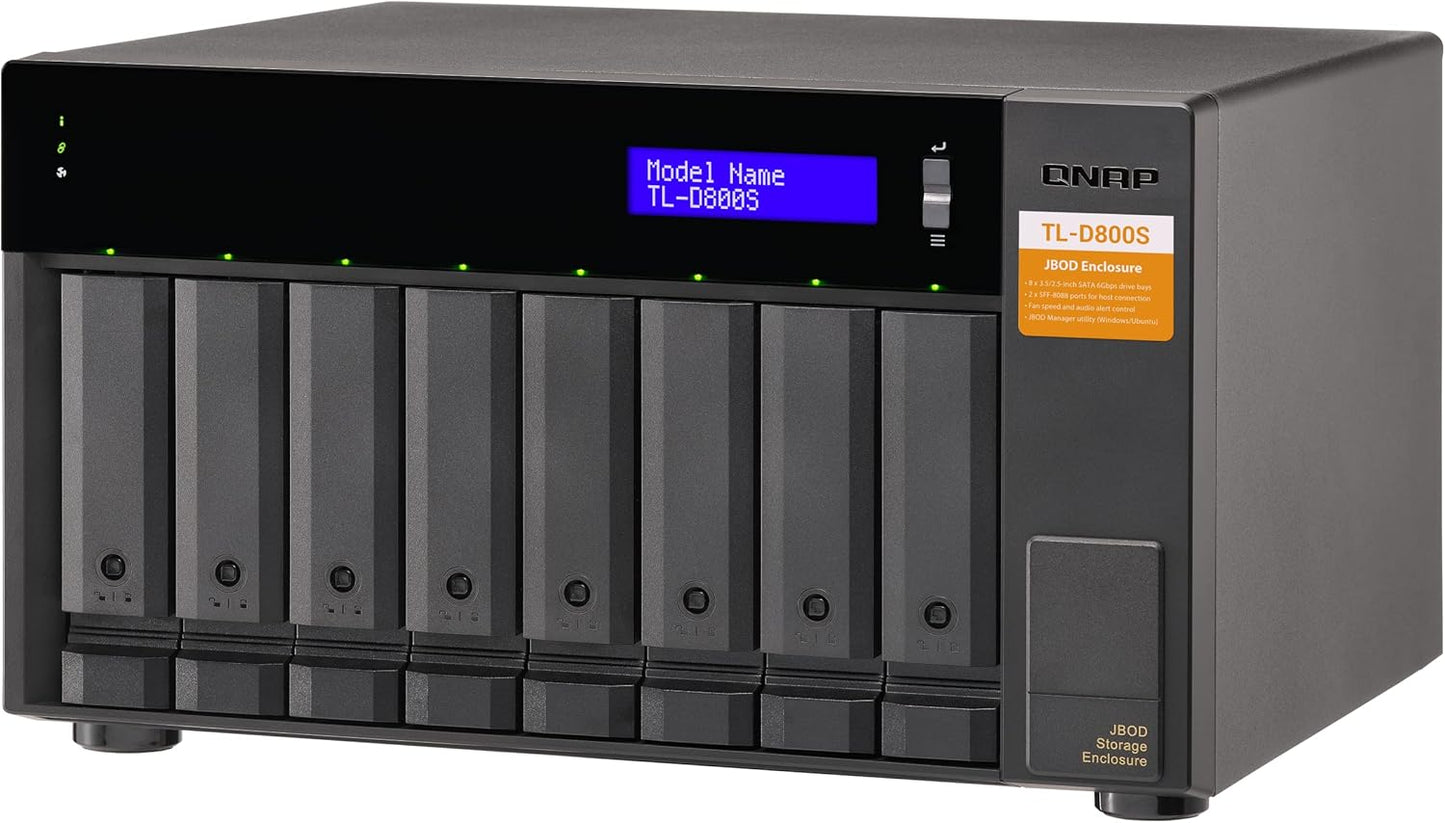 QNAP TL-D800S 8-Bay JBOD Storage Enclosure SATA