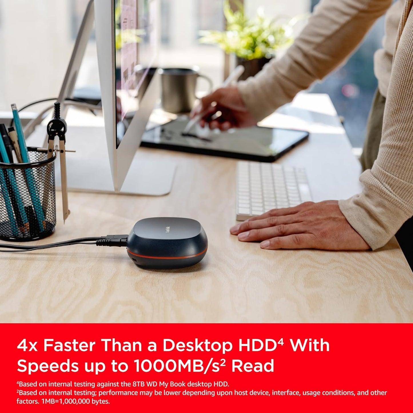 SanDisk SDDSSDT40-8T00-NA25 8TB Desk Drive External SSD