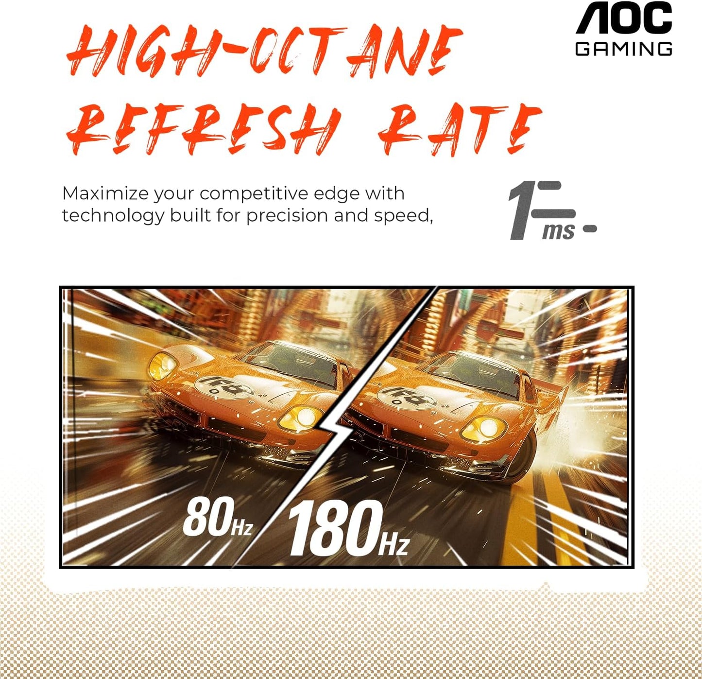 AOC 24G4E 24" 180Hz FHD Gaming Monitor