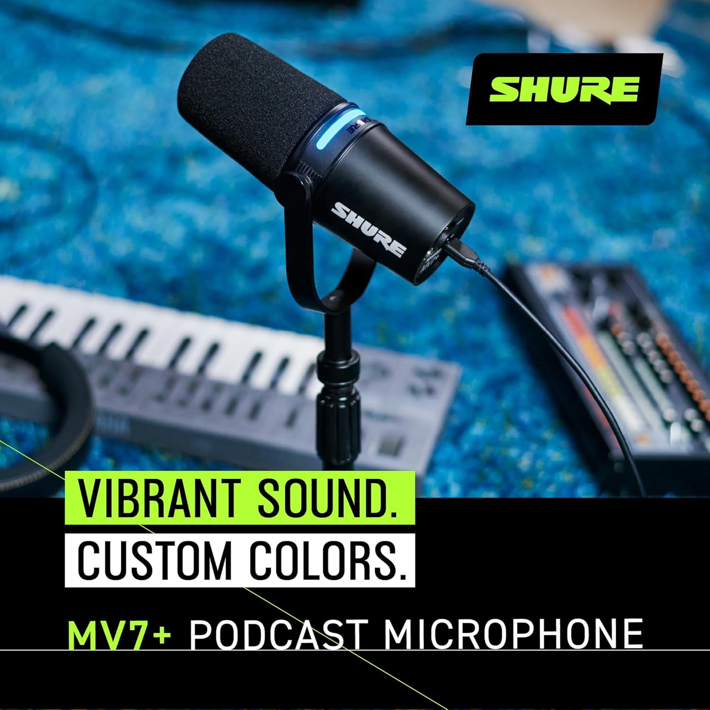 Shure MV7+-K USB/XLR Podcast Dynamic Microphone Black