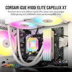 Corsair iCUE H100i Elite CAPELLIX XT 240mm Liquid CPU Cooler White