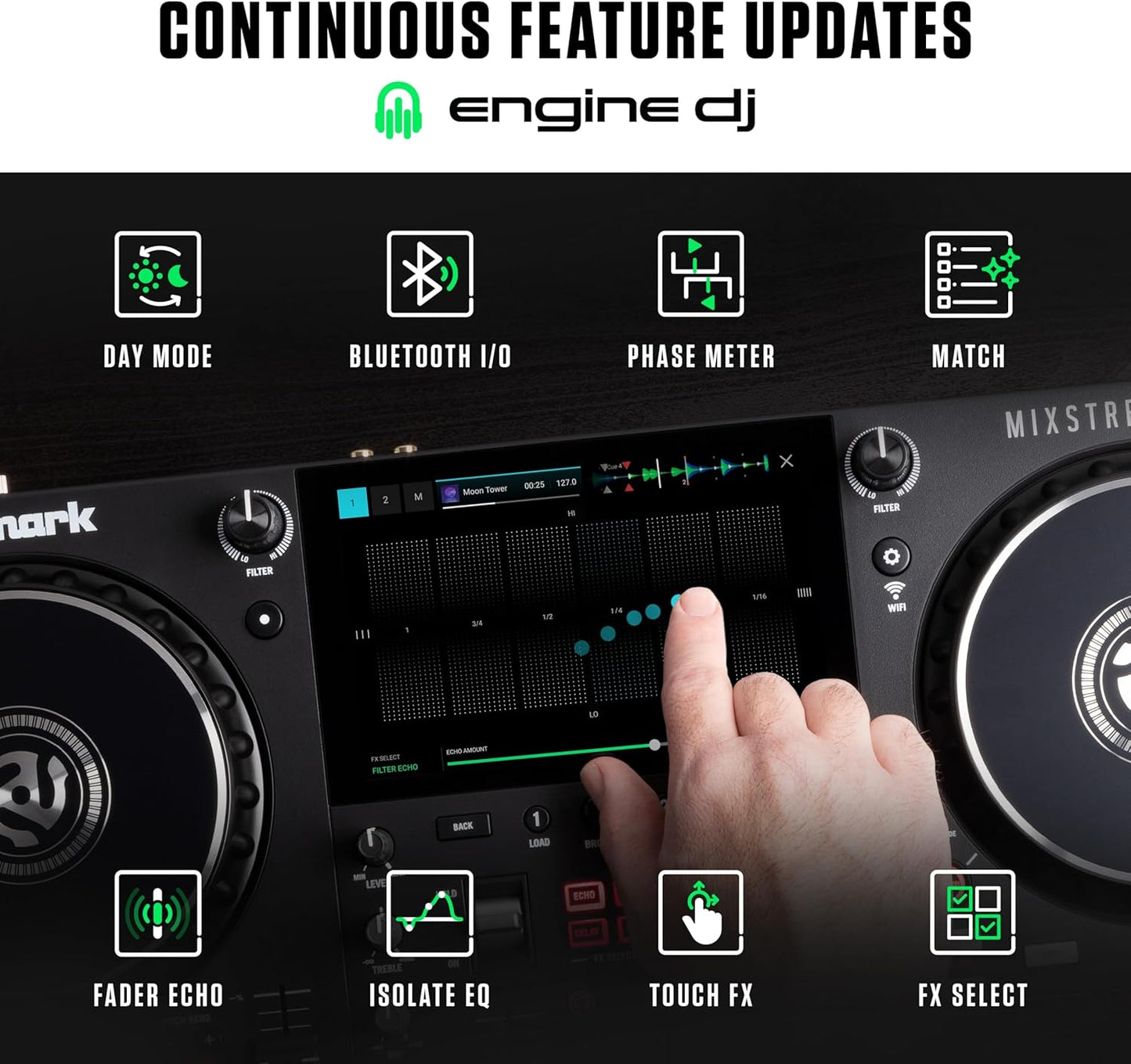 Numark MIXSTREAMPRO+ Standalone DJ Controller with Speakers and Wi-Fi