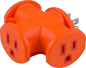 GE 50281 3-Outlet Heavy Duty Grounded Adapter