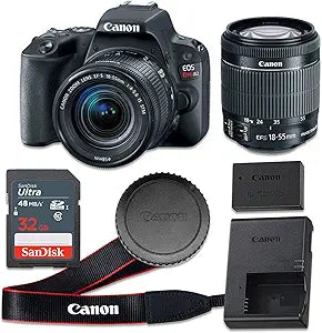 Canon EOS Rebel SL2 DSLR Camera + 18-55mm Lens (Renewed)
