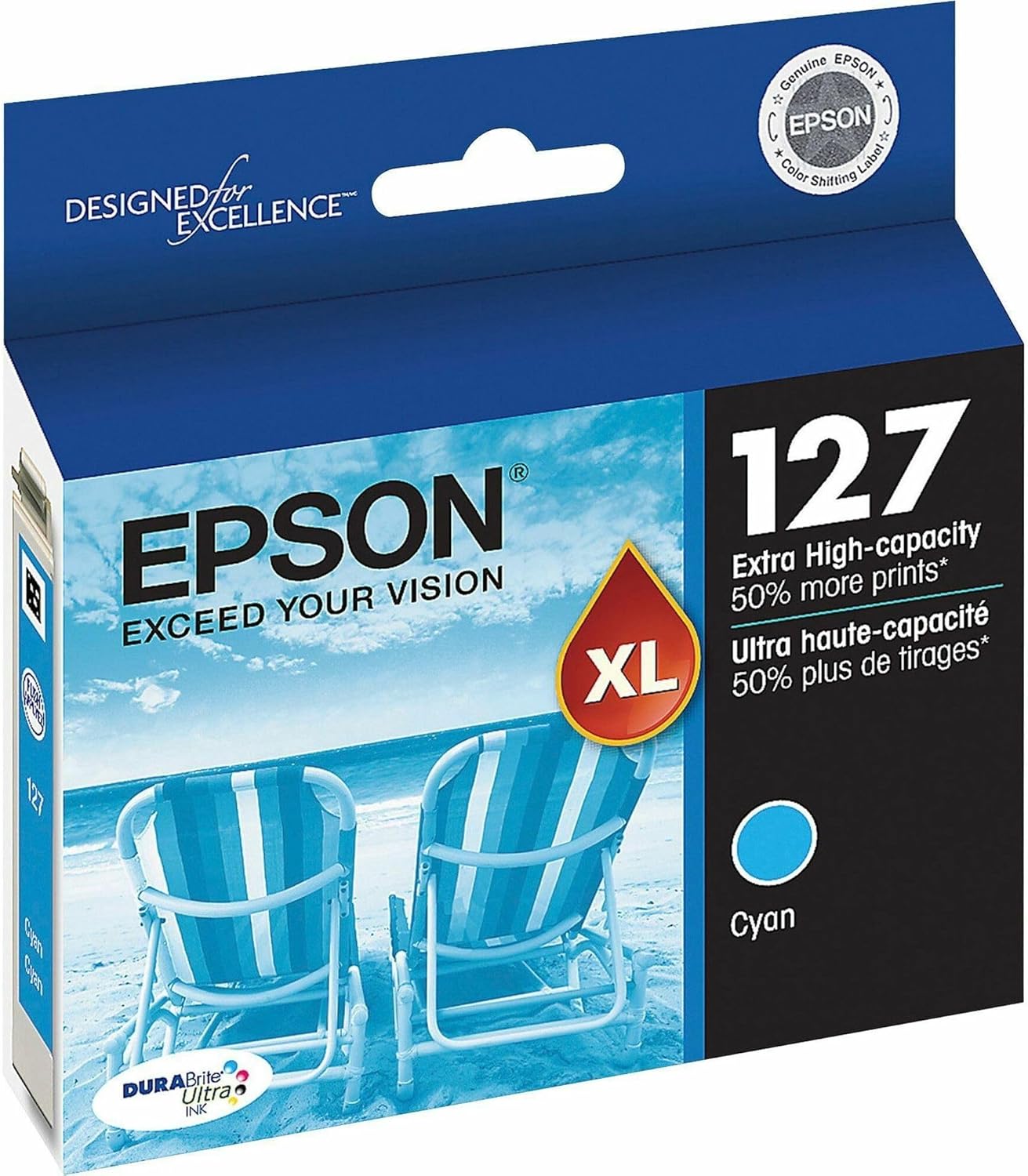 Epson T127220-S DURABrite Ultra Cyan Ink Cartridge
