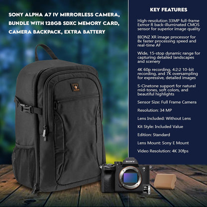 Sony Alpha a7 IV Full Frame 4K Camera Bundle