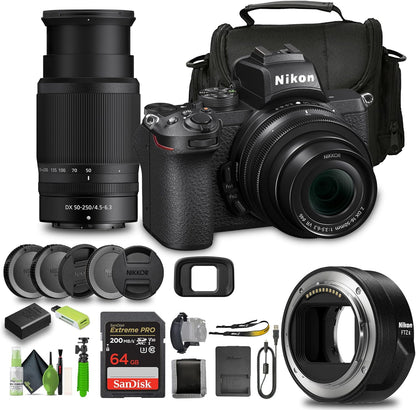 Nikon Z50 Mirrorless Camera with 16-50mm/50-250mm Lenses