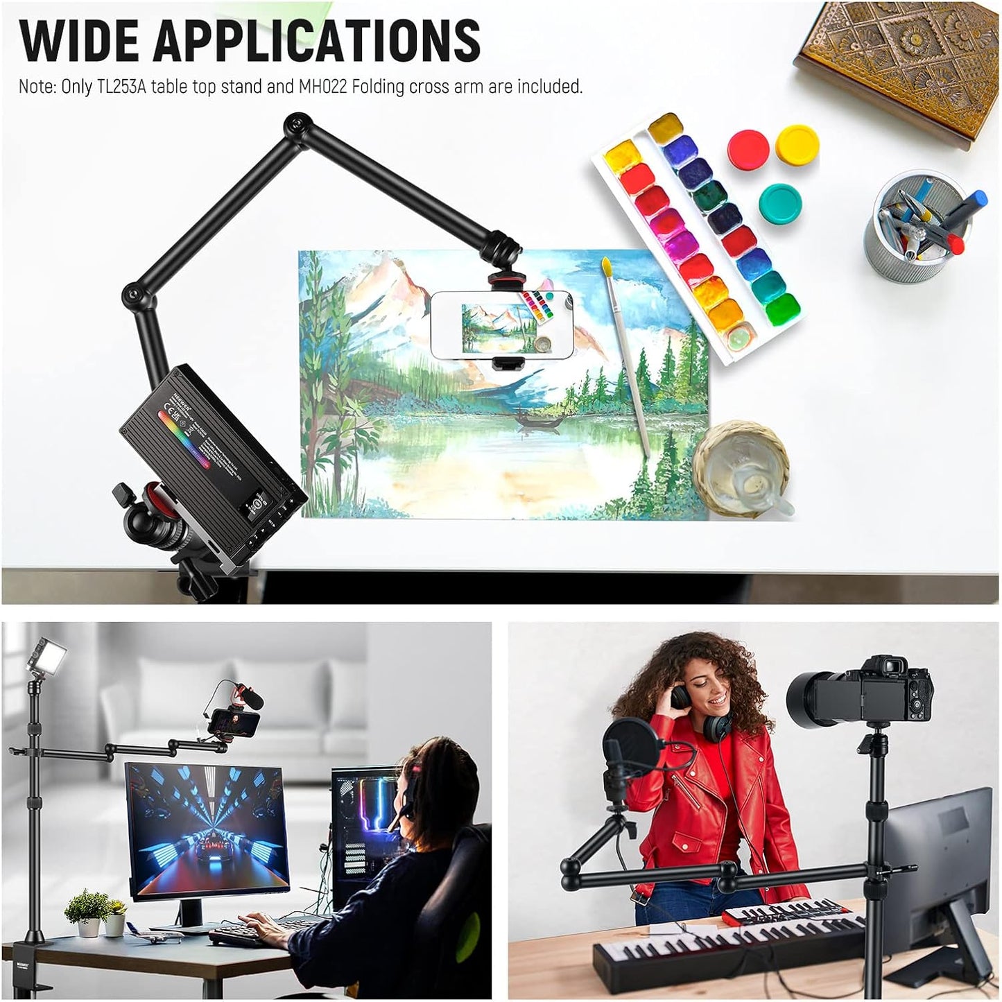 Neewer 10101836 Table Camera Mount Stand with Flexible Arm