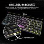 Corsair CH-9194012-NA K65 RGB Mini 60% Keyboard Cherry MX