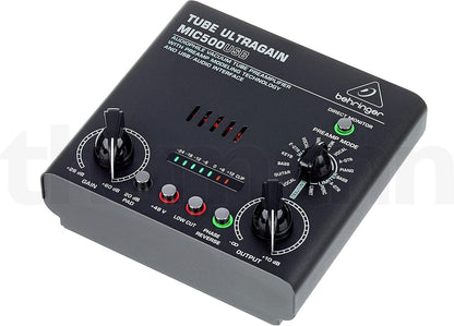 Behringer MIC500USB Vacuum Tube Preamplifier with USB Interface