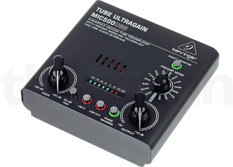 Behringer MIC500USB Vacuum Tube Preamplifier with USB Interface — main product image