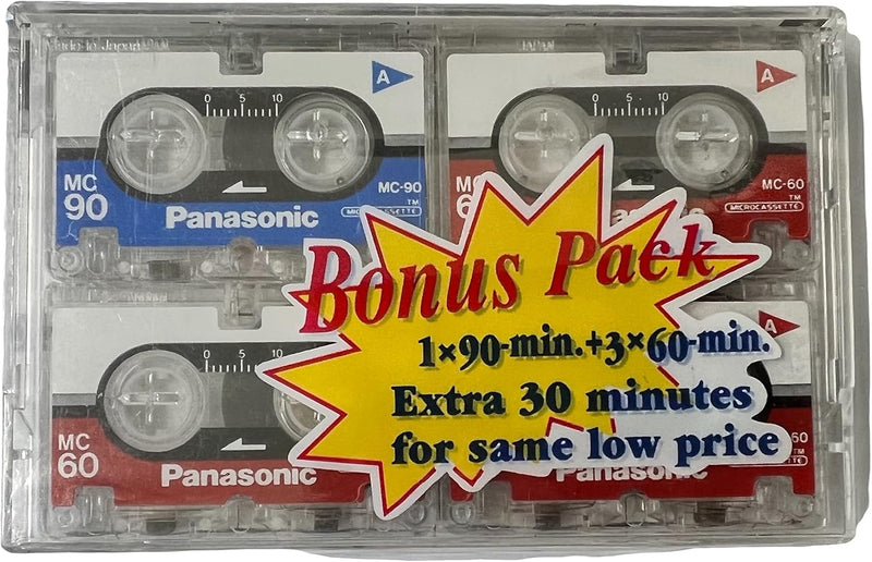 Panasonic LYSB00N55G4ZC-ELECTRNCS MC-60 Microcassette 4-Pack — main product image