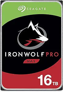 Seagate IronWolf Pro 16TB NAS HDD: 3.5", 7200 RPM, Raid