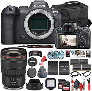 Canon 4082C002 EOS R6 RF 24-70mm Lens Bundle Renewed
