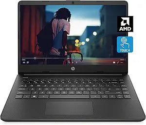 HP 14-fq0050nr 14" HD Touchscreen Laptop AMD 4GB 64GB eMMC