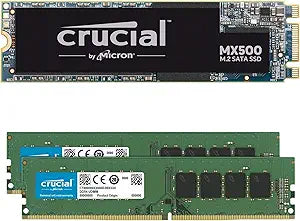 Crucial MX500 1TB M.2 SSD with 32GB DDR4 Bundle