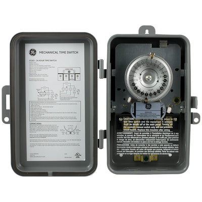 GE 15163 24-Hour Indoor/Outdoor Mechanical Time Switch