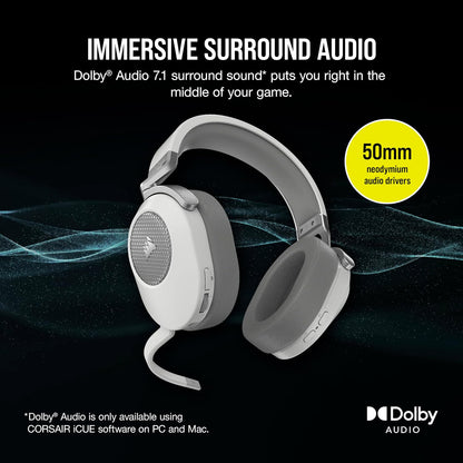 Corsair CA-9011286-NA2 HS65 Wireless Gaming Headset White