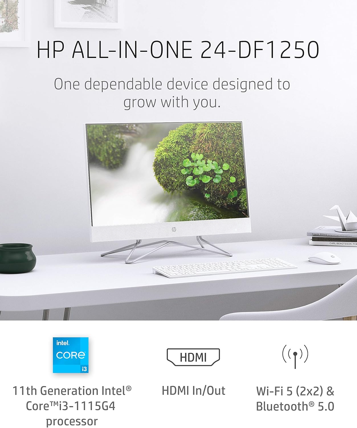 HP 24-df1250 - All-in-One Desktop PC - Intel i3 512GB SSD