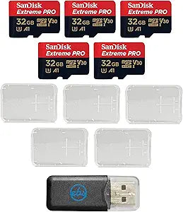 SanDisk Extreme Pro 32GB MicroSD Card Five Pack — main product image
