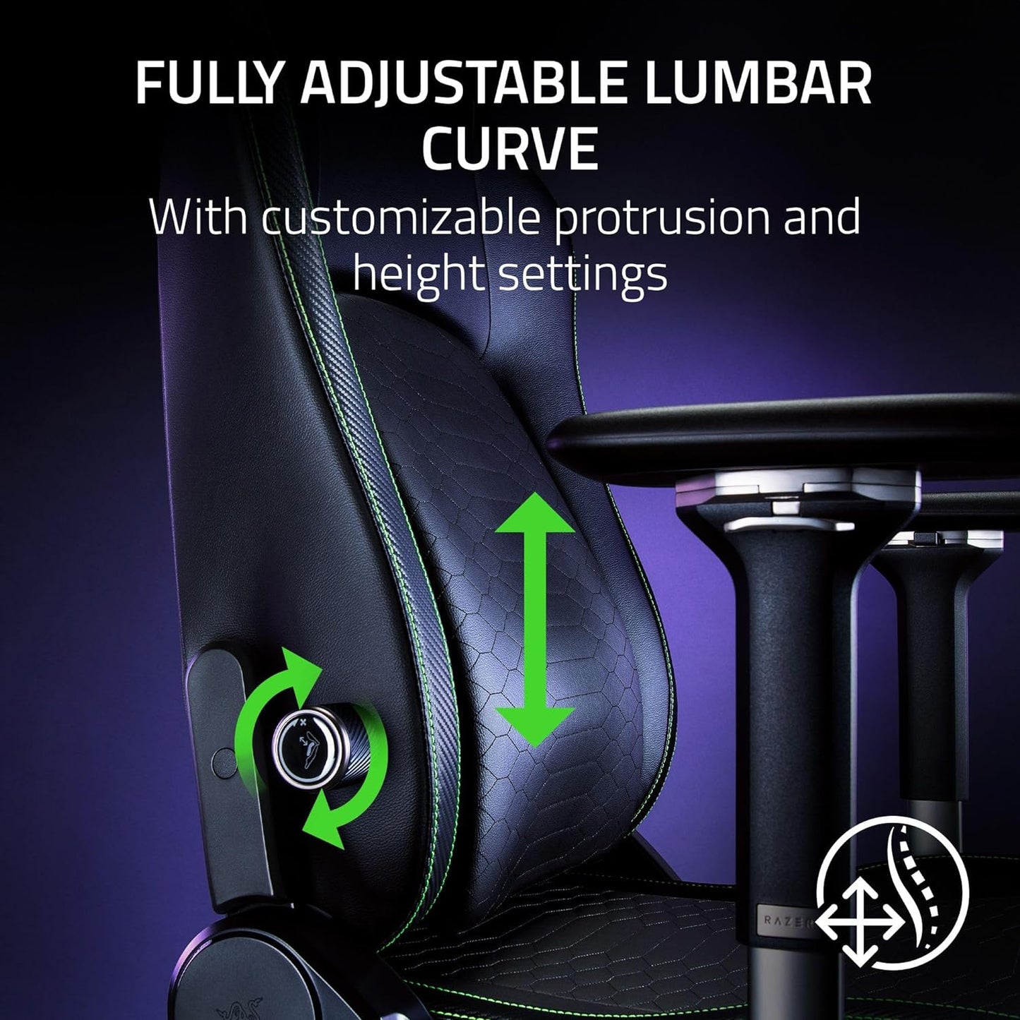 Razer RZ38-04900100-R3U1 Iskur V2 Adaptive Lumbar Gaming Chair