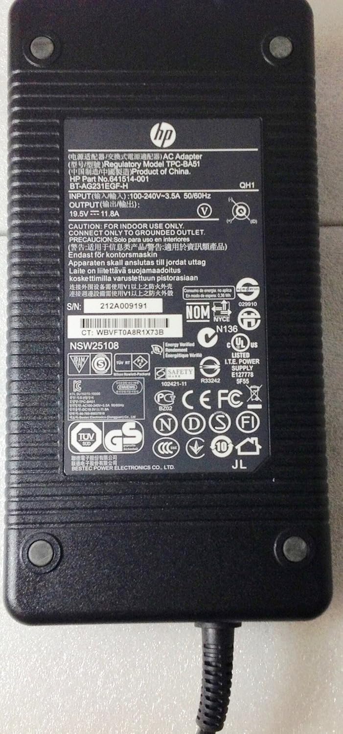 HP TPC-BA51 230W Genuine TouchSmart EliteBook Adapter — main product image